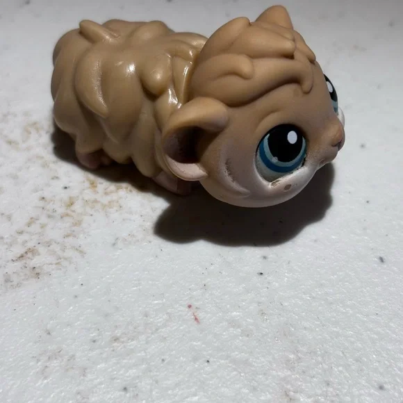 Authentic Littlest Pet Shop Hamster brown LPS #45 G1 Blue Eyes Vintage - Picture 2 of 5